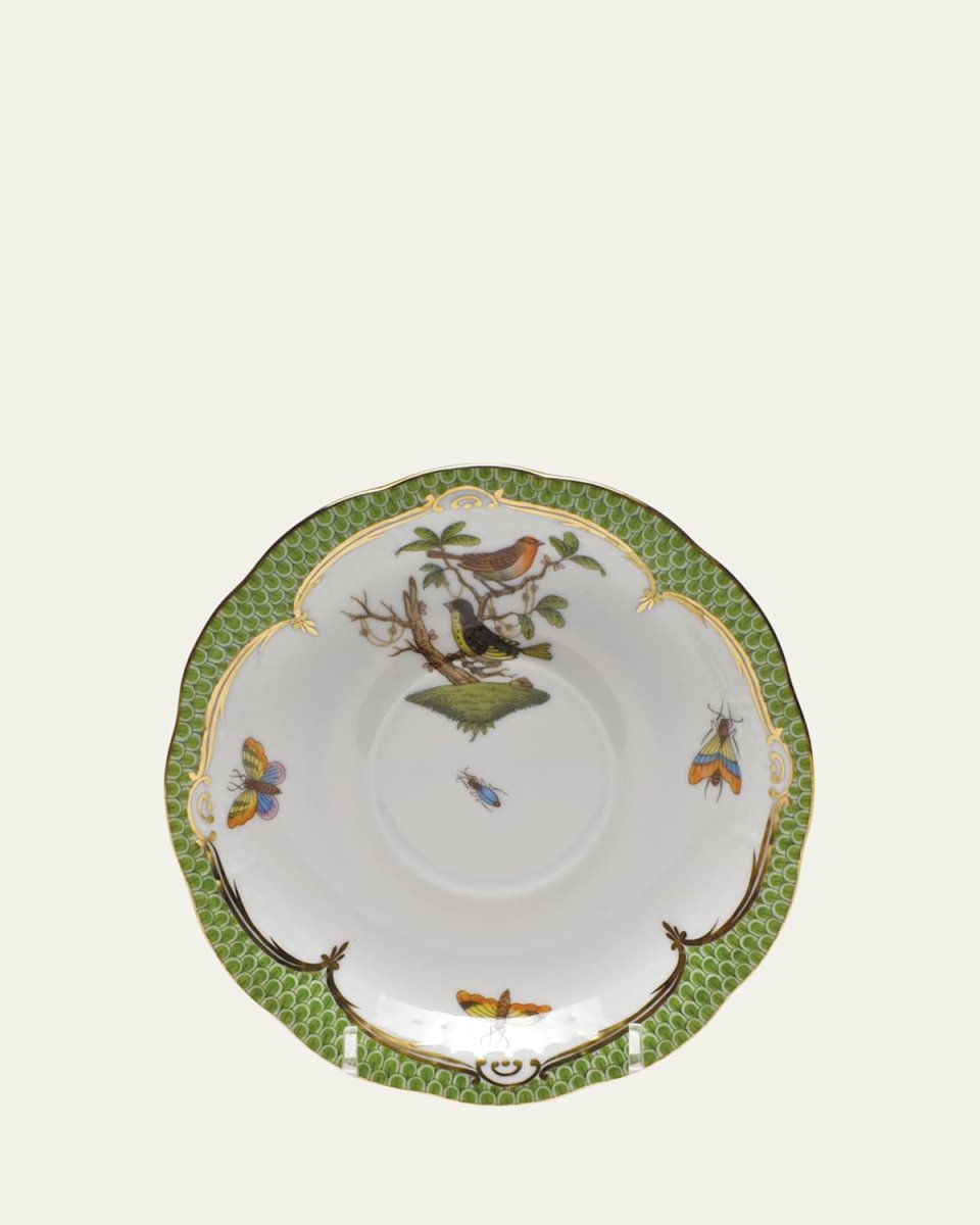 Rothschild Bird Green Motif 03 Tea Saucer